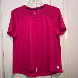Spyder Women's Hot Pink Active Wear Short Sleeve Tee
